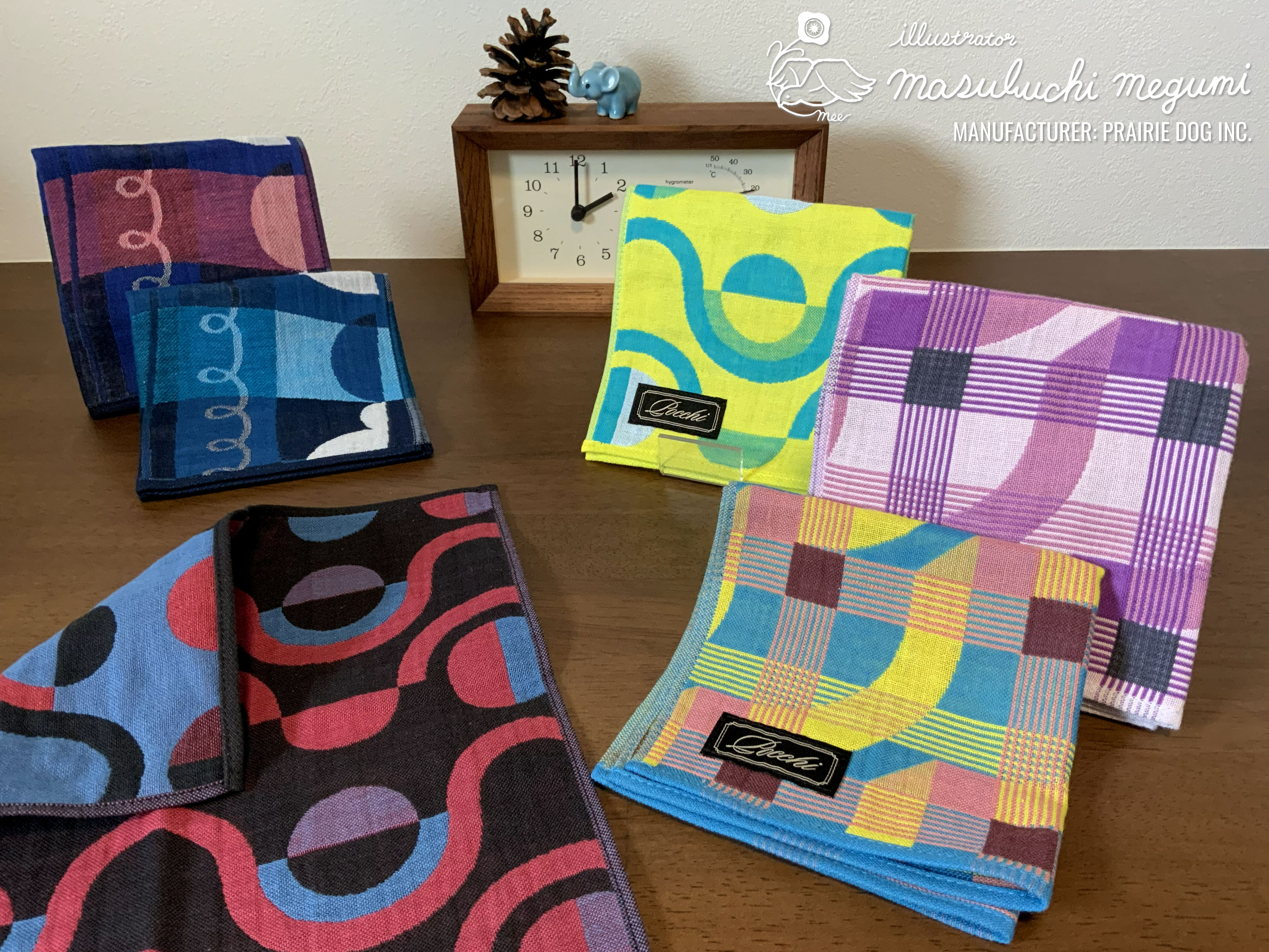 3重ガーゼハンカチのためのパターン